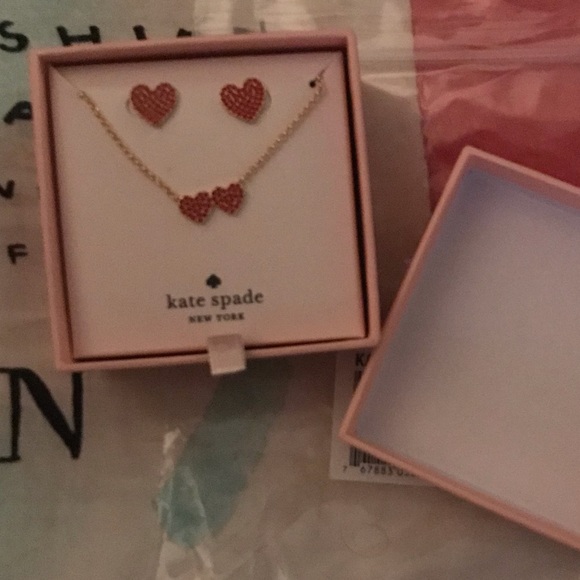 Kate Spade NWT Yours Truly Studs and Mini Pendant - Picture 7 of 9